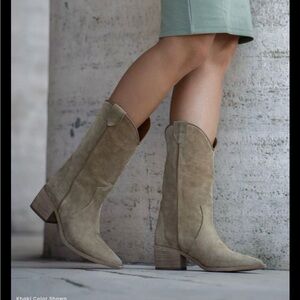 M. Gemi Khaki Suede Boots